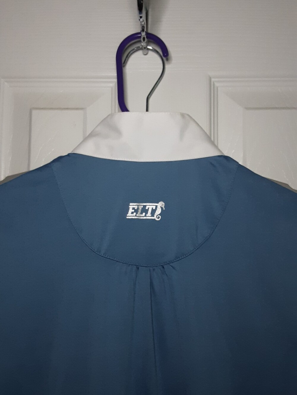 Women’s Light Blue Equestrian Riding Shirt - Picture 5 of 6